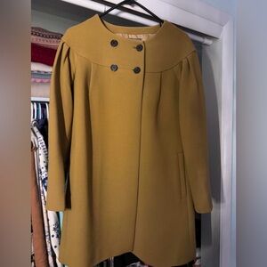 J. Crew Gold Double Cloth Coat